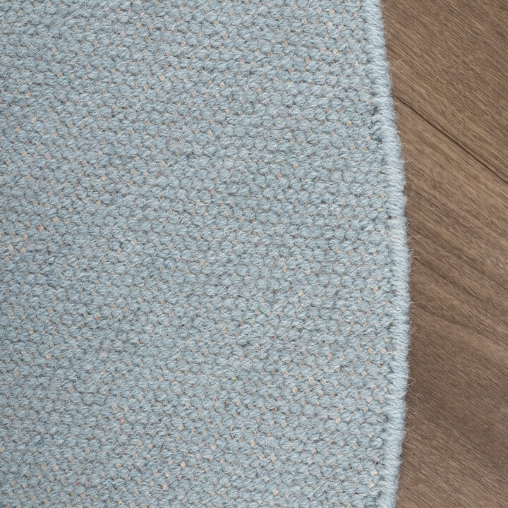 Rond wollen vloerkleed - Reno Blauw - 4