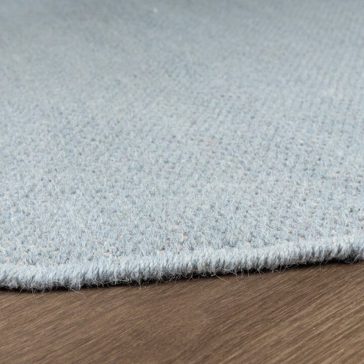 Rond wollen vloerkleed - Reno Blauw - 5